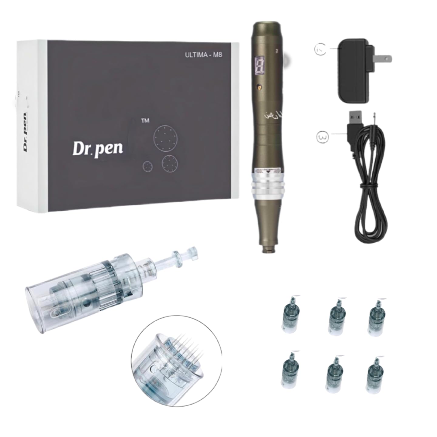 Dr.pen Ultima M8 Cordless Micro Needle Pen Kit Including 10